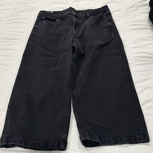 GAP Women's High Rise Wide Leg Jeans - Black